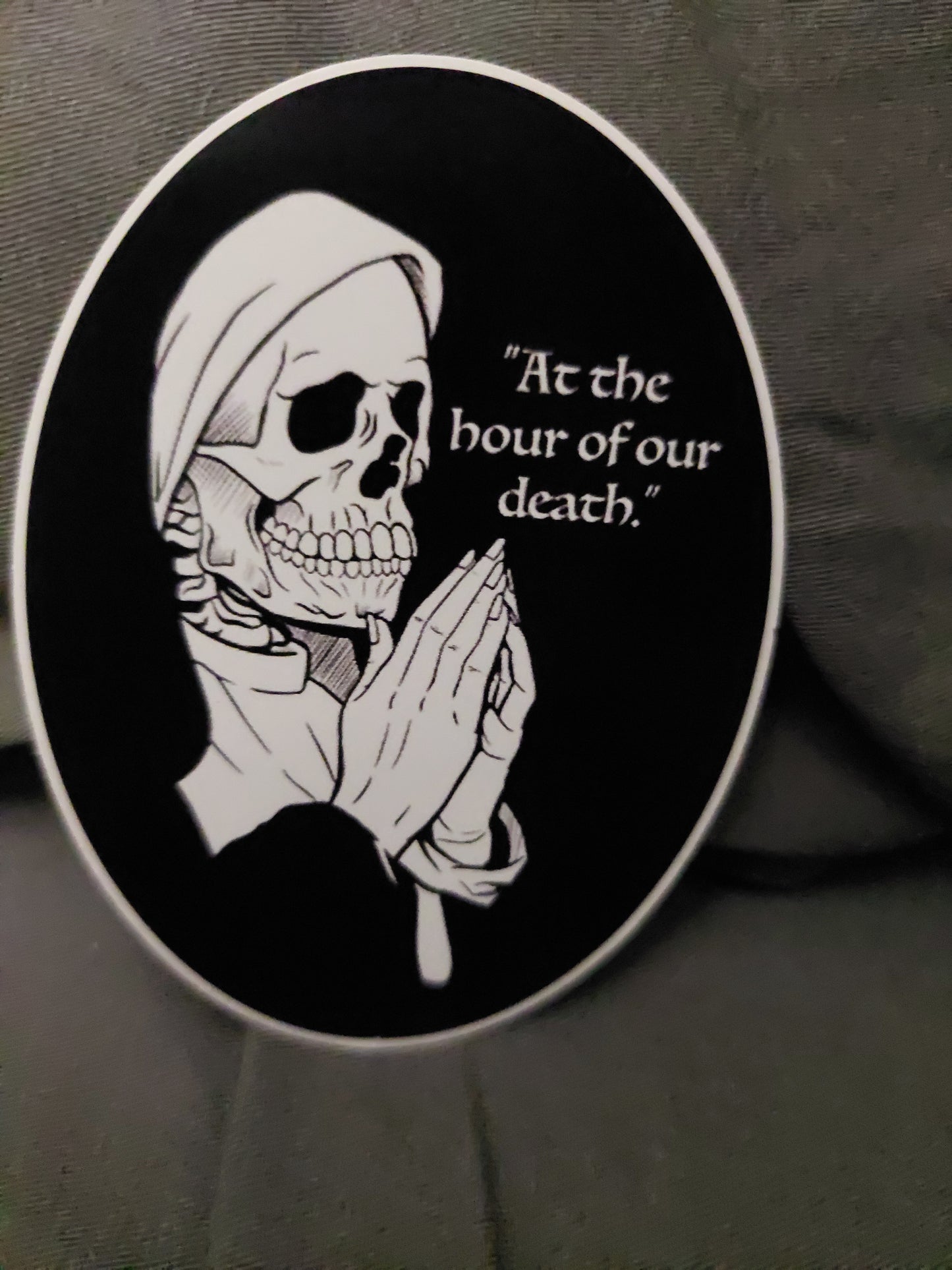 Skeleton Nun Pray For Us Sticker