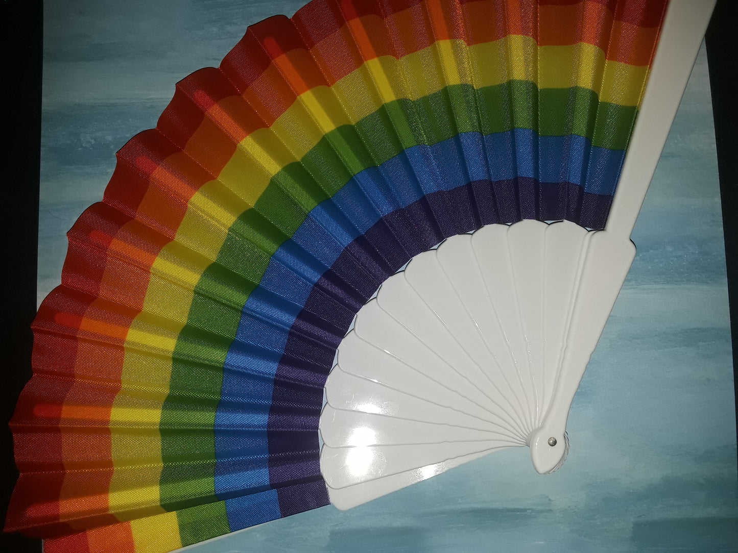 Rainbow Fan. Pride Fan