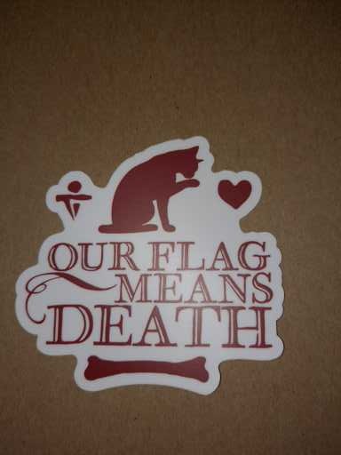 Our Flag Means Death Red Cat Logo Sticker