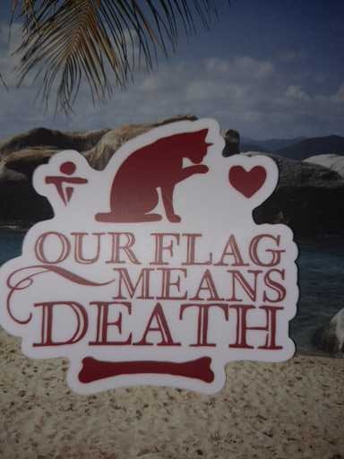 Our Flag Means Death Cat Logo Sticker